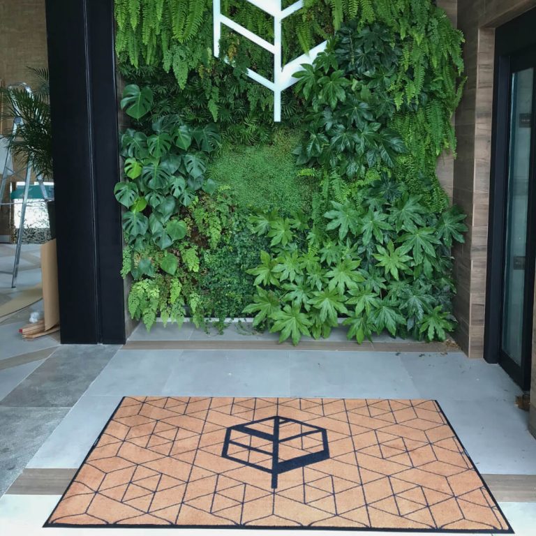 felpudo personalizado con logo de hoja